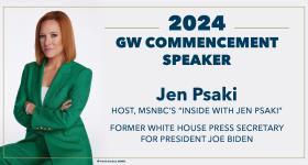 2024 GW Commencement Speaker Jen Psaki