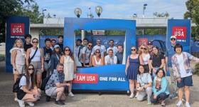 GW Business students attended the Paris Olympics.