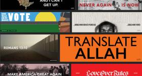 Several billboards by For Freedoms artists