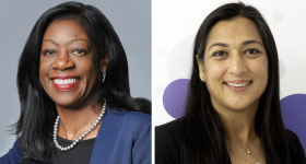 Dayna Bowen Matthew (L), Monika Kumari Goyal (R)
