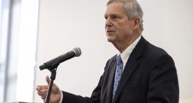 U.S. Secretary of Agriculture Tom Vilsack spoke about the challenges and opportunities facing Americans and the federal government when it comes to food access and affordability. 