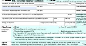 Tax form 1040.