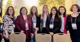 Chair Nazneen Ahmed representing GW's IEEE PES-IAS Joint Student Branch Chapter at the 2024 IEEE WIE Forum USA East.
